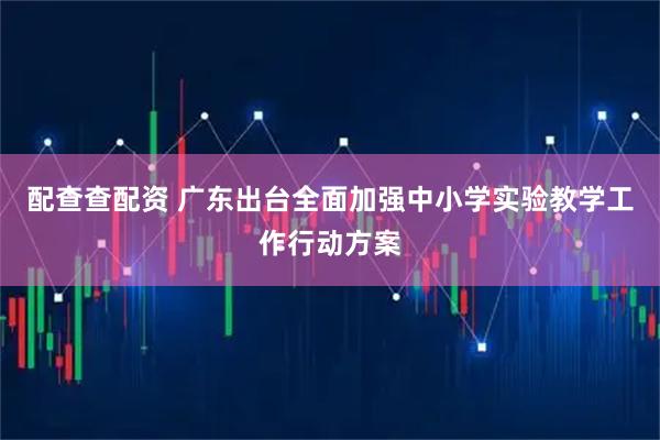 配查查配资 广东出台全面加强中小学实验教学工作行动方案